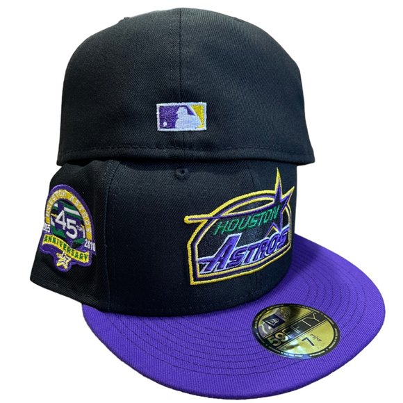 New Era Houston Astros 59FIFTY Fitted Hat Exclusive 40 Year Side Patch - Picture 2 of 6